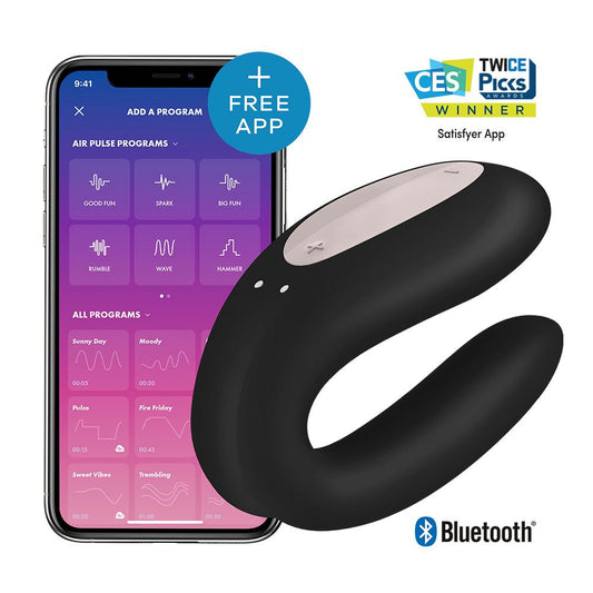 Satisfyer App Enabled Double Joy - Black