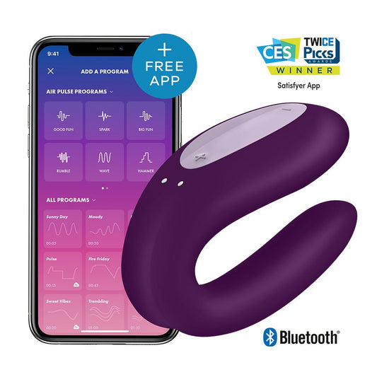 Satisfyer App Enabled Double Joy - Lilac