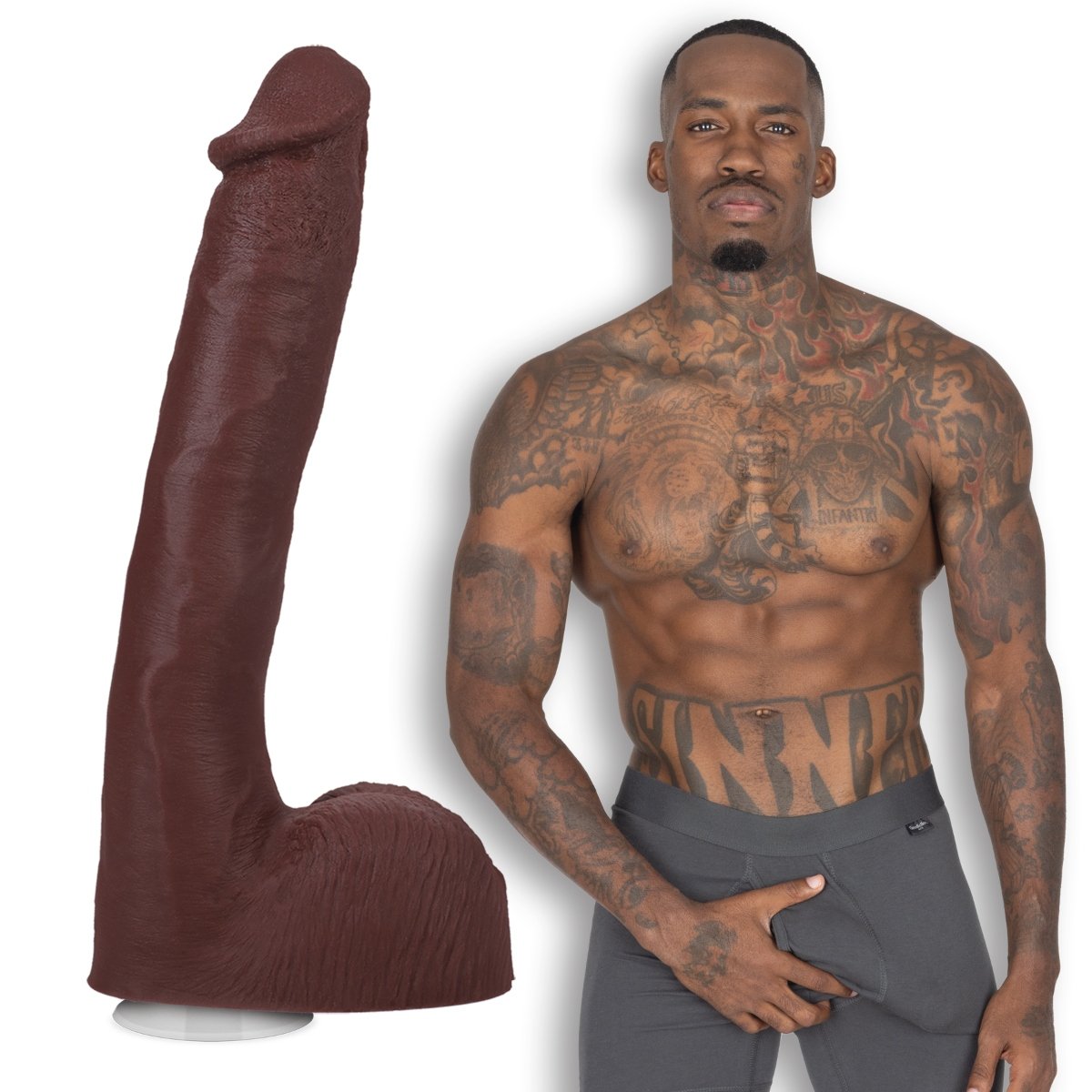 Signature Cocks - Pressure - 10 Inch ULTRASKYN Cock with Removable Vac-U-Lock Suction Cup - FeelGoodStore UK