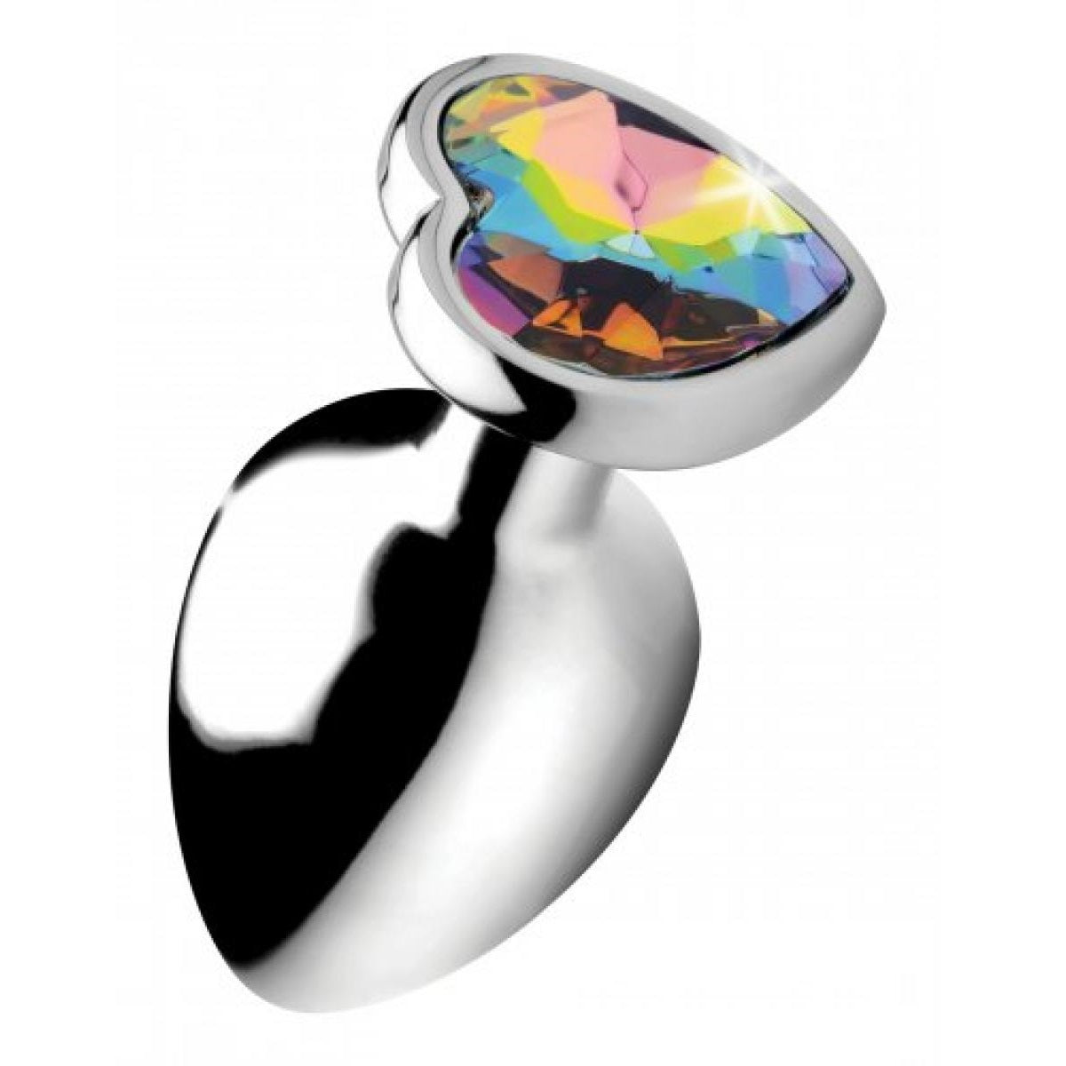 Rainbow Heart Butt Plug - Large