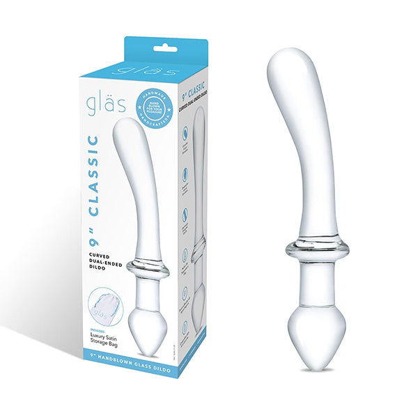 Glas - Classic Curved Dual-Ended Dildo - FeelGoodStore UK