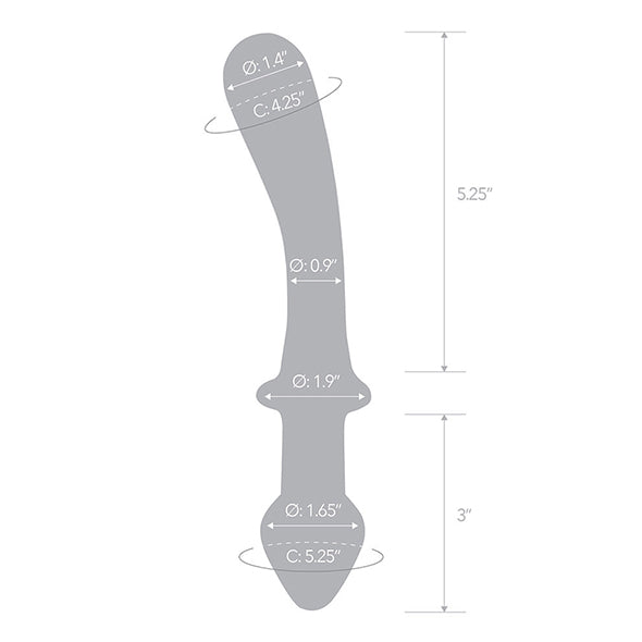 Glas - Classic Curved Dual-Ended Dildo - FeelGoodStore UK