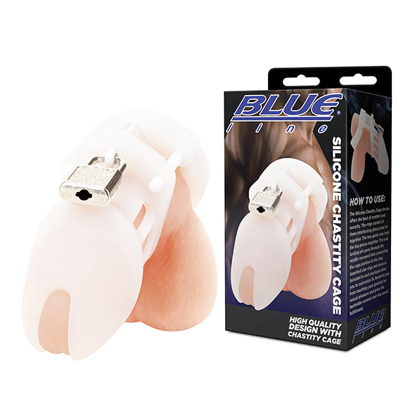 Blueline - Silicone Chastity Cage - FeelGoodStore UK