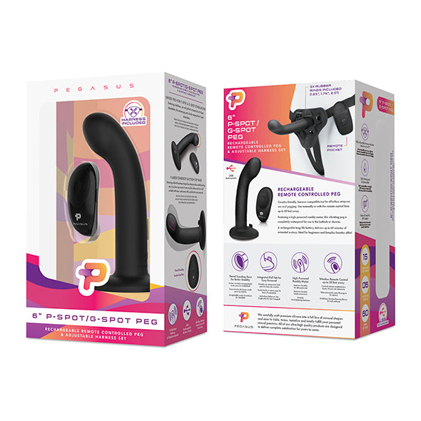 Pegasus - 6 P-spot / G-spot Silicone Peg with harness included - FeelGoodStore UK