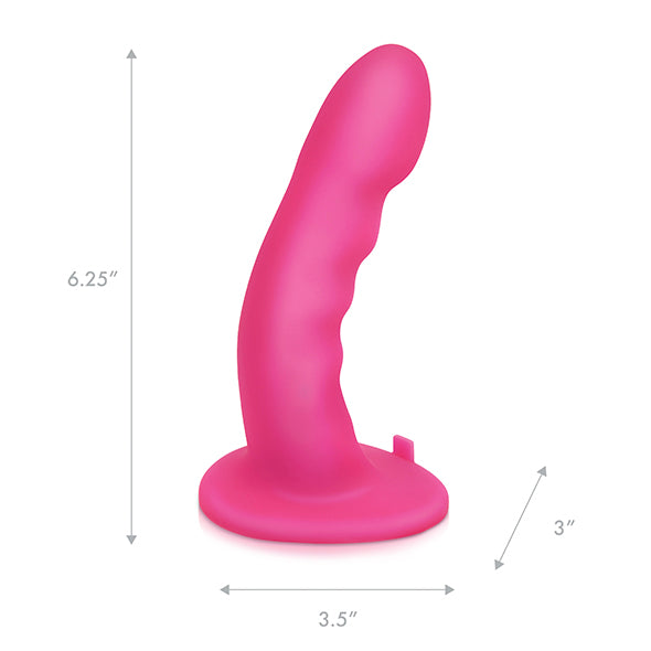 Pegasus - 6 Curved Ripple Silicone Peg with harness included - FeelGoodStore UK