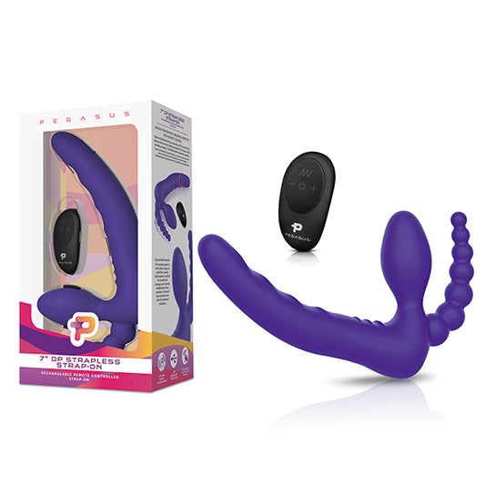 Pegasus - 7” Remote Control Strapless D.P. Silicone Strap on - FeelGoodStore UK