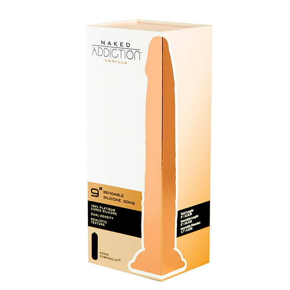 Naked Addiction - 22,8 cm Silicone Bendable Dual Density Dildo Vanilla - FeelGoodStore UK