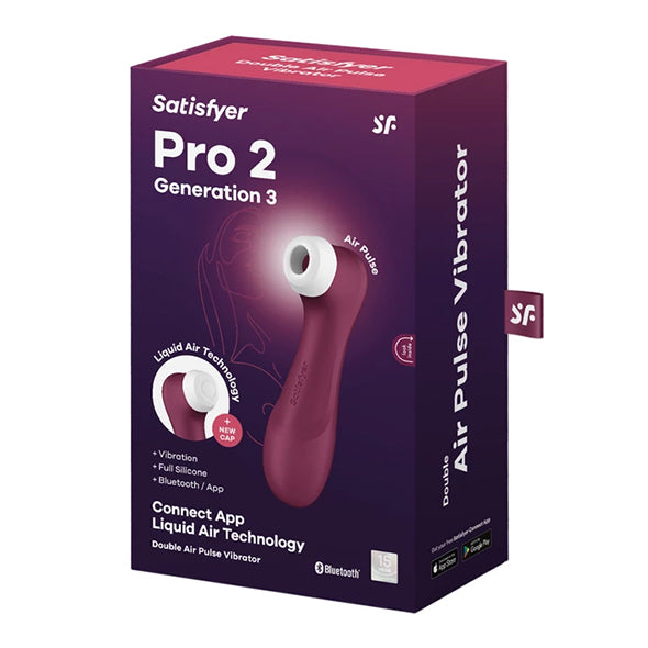 Satisfyer - Pro 2 Generation 3 App Controlled Wine Red - FeelGoodStore UK