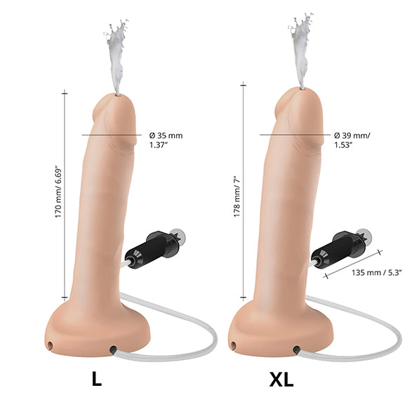 Strap-On-Me - Squirting Cum Dildo Realistic Vanilla L - FeelGoodStore UK