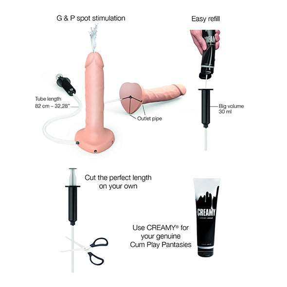 Strap-On-Me - Squirting Cum Dildo Realistic Vanilla L - FeelGoodStore UK