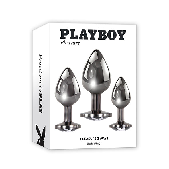 Playboy Pleasure - Pleasure 3 Ways Anal Plug Set - FeelGoodStore UK