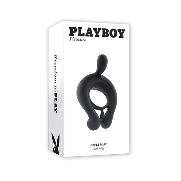 Playboy Pleasure - Triple Play Cockring Black - FeelGoodStore UK