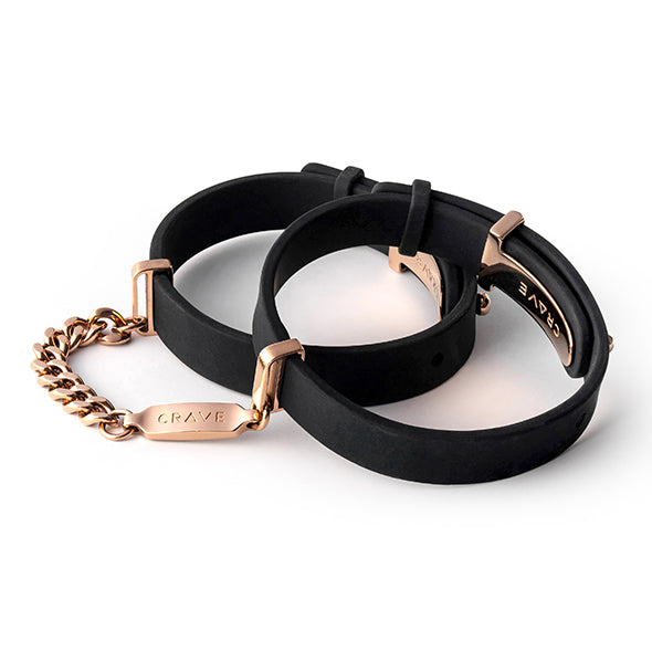 Crave - ID Cuffs Black/Rose Gold - FeelGoodStore UK