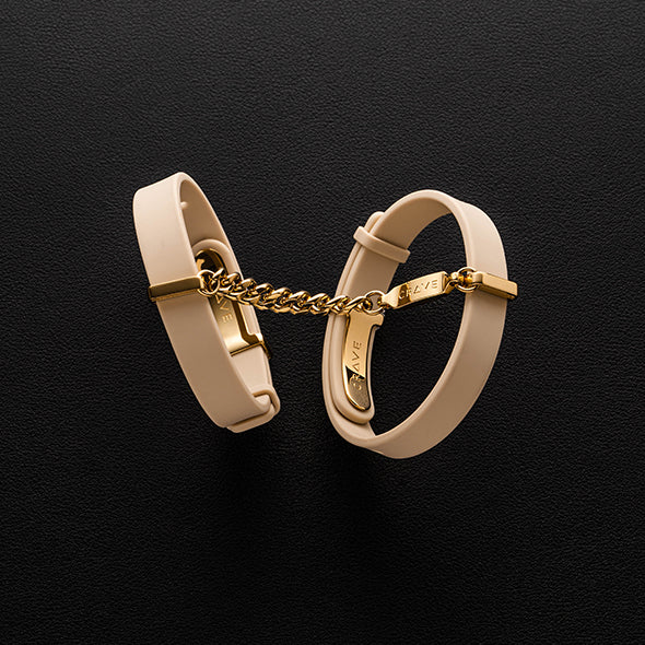 Crave - ID Cuffs - Beige/18kt Gold Plated - FeelGoodStore UK