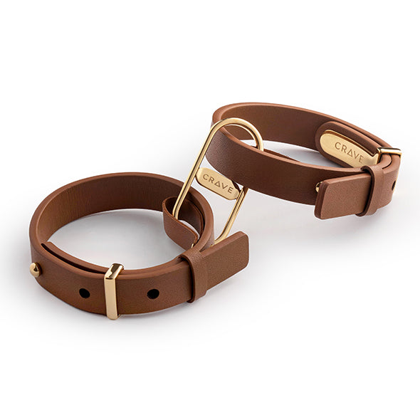 Crave - ICON Cuffs - Tan & 18kt Gold Plated - FeelGoodStore UK