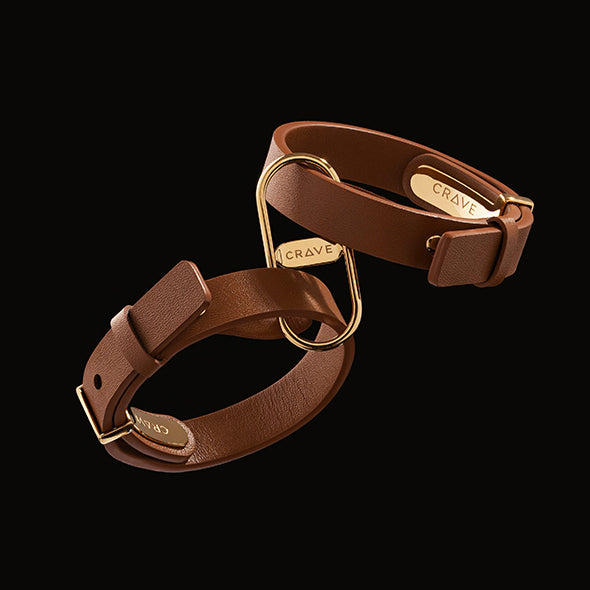 Crave - ICON Cuffs - Tan & 18kt Gold Plated - FeelGoodStore UK