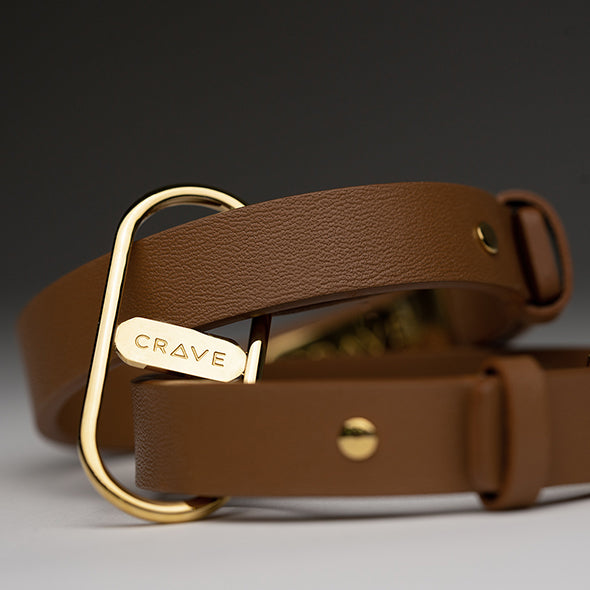 Crave - ICON Cuffs - Tan & 18kt Gold Plated - FeelGoodStore UK