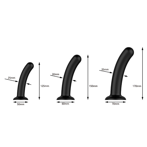 Nexus - Dilator Set Silicone Anal Dildos (S,M,L) Black - FeelGoodStore UK