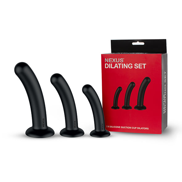 Nexus - Dilator Set Silicone Anal Dildos (S,M,L) Black - FeelGoodStore UK