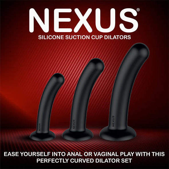 Nexus - Dilator Set Silicone Anal Dildos (S,M,L) Black - FeelGoodStore UK