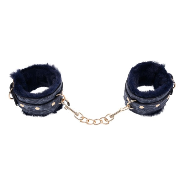 Sportsheets - Cougar Fur Handcuffs Blue - FeelGoodStore UK