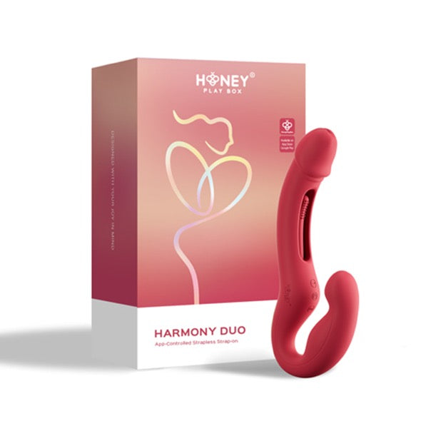 HoneyPlayBox - Harmony Duo App-Controlled Strapless Strap-on Red - FeelGoodStore UK