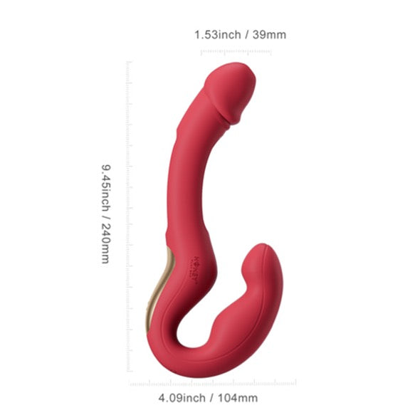 HoneyPlayBox - Harmony Duo App-Controlled Strapless Strap-on Red - FeelGoodStore UK