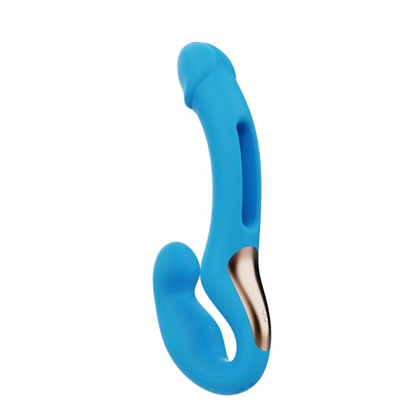 HoneyPlayBox - Harmony Duo App-Controlled Strapless Strap-on Blue - FeelGoodStore UK