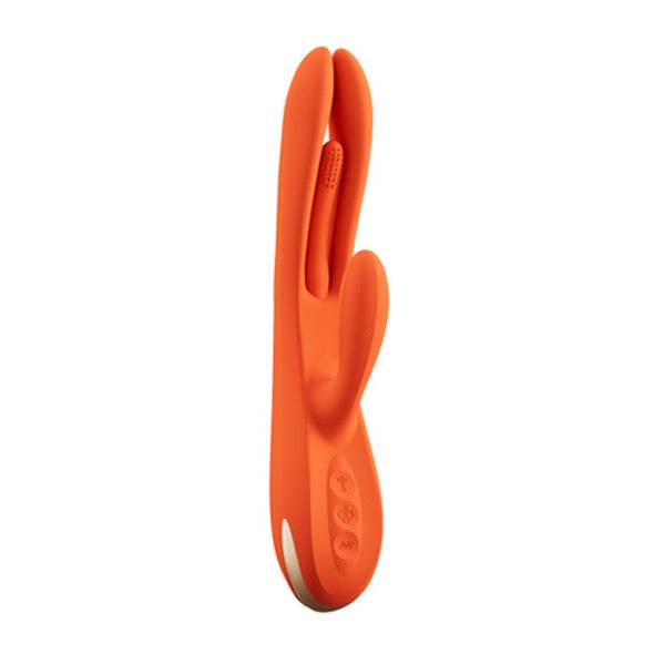 HoneyPlayBox - Terri App-controlled Kinky Finger Tapping Rabbit Vibrator Orange - FeelGoodStore UK