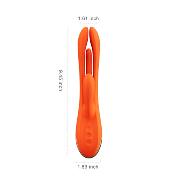 HoneyPlayBox - Terri App-controlled Kinky Finger Tapping Rabbit Vibrator Orange - FeelGoodStore UK