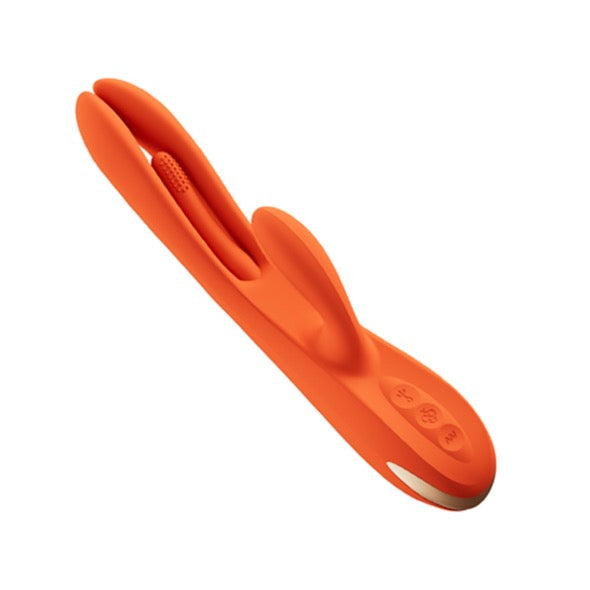 HoneyPlayBox - Terri App-controlled Kinky Finger Tapping Rabbit Vibrator Orange - FeelGoodStore UK