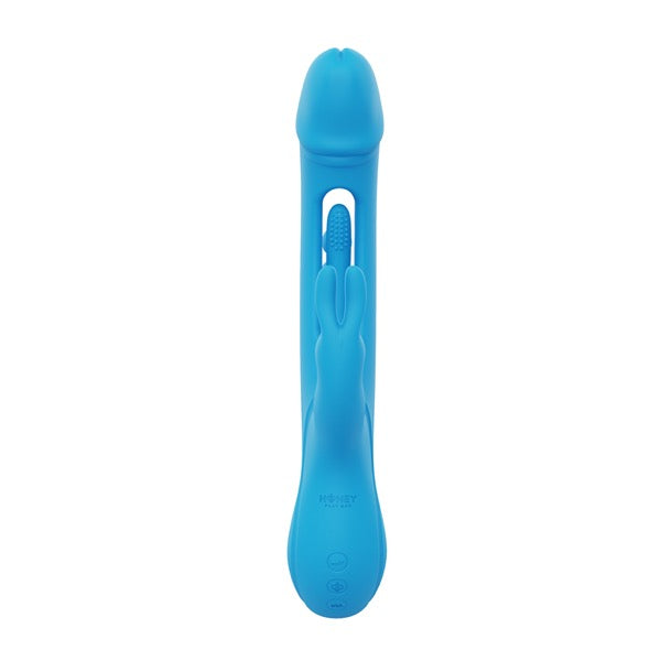 HoneyPlayBox - Trilux Kinky Finger Rabbit Vibrator with Anal Beads Blue - FeelGoodStore UK