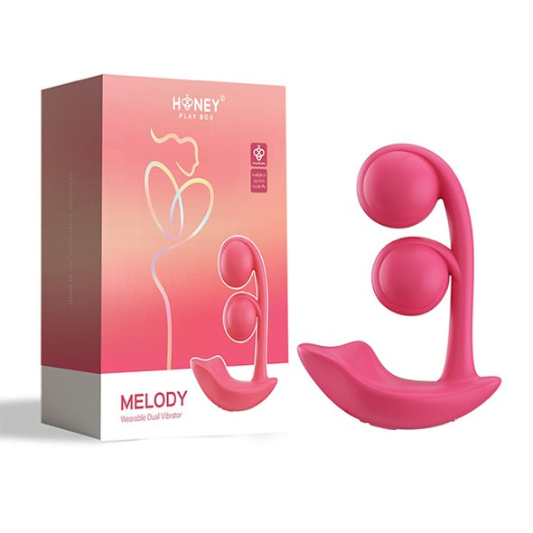 HoneyPlayBox - Melody-Pressure Sensing App-Controlled Twin Balls Clit& G-spot Vibrator Magenta - FeelGoodStore UK