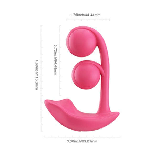 HoneyPlayBox - Melody-Pressure Sensing App-Controlled Twin Balls Clit& G-spot Vibrator Magenta - FeelGoodStore UK