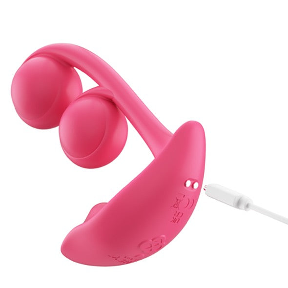 HoneyPlayBox - Melody-Pressure Sensing App-Controlled Twin Balls Clit& G-spot Vibrator Magenta - FeelGoodStore UK