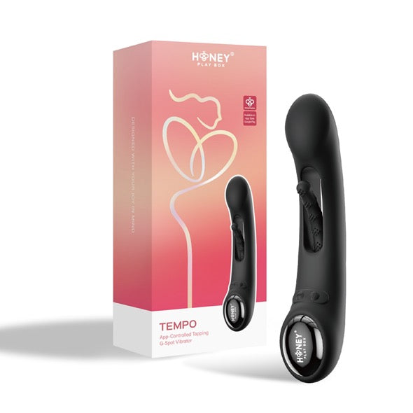 HoneyPlayBox - Tempo-Pressure Sensing App-Controlled Kinky Finger Tapping G-spot Vibrator Black - FeelGoodStore UK