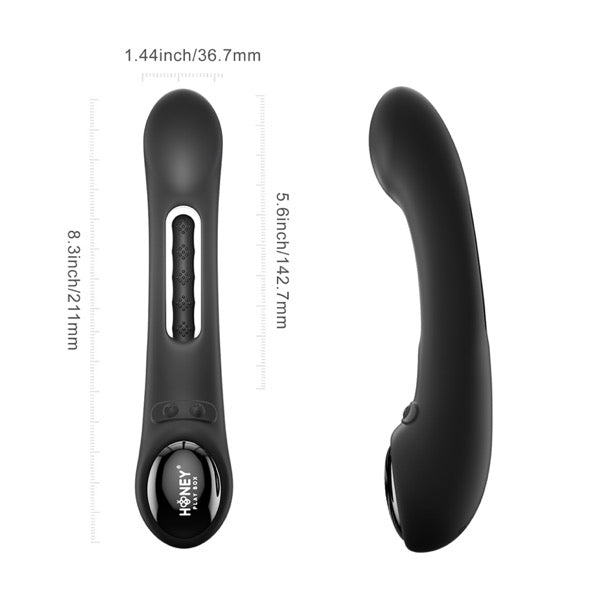 HoneyPlayBox - Tempo-Pressure Sensing App-Controlled Kinky Finger Tapping G-spot Vibrator Black - FeelGoodStore UK