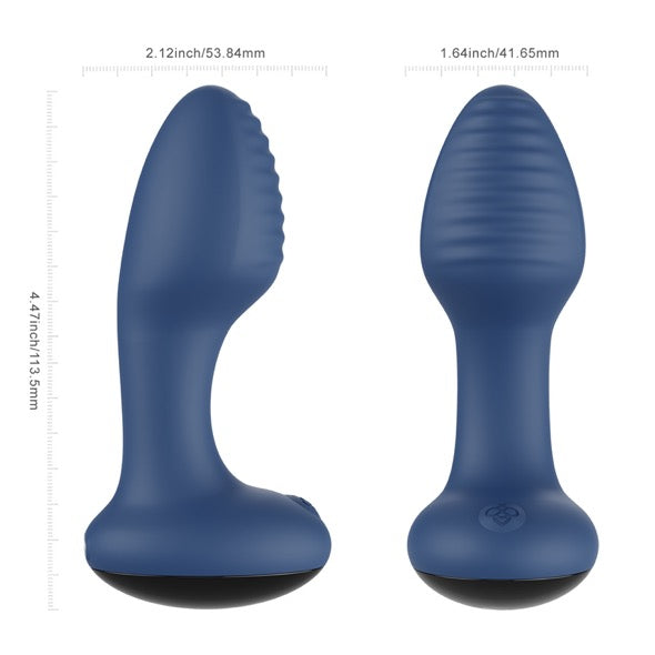 HoneyPlayBox - Frenzy-Pressure Sensing App-Controlled Rotating Butt Plug Blue - FeelGoodStore UK