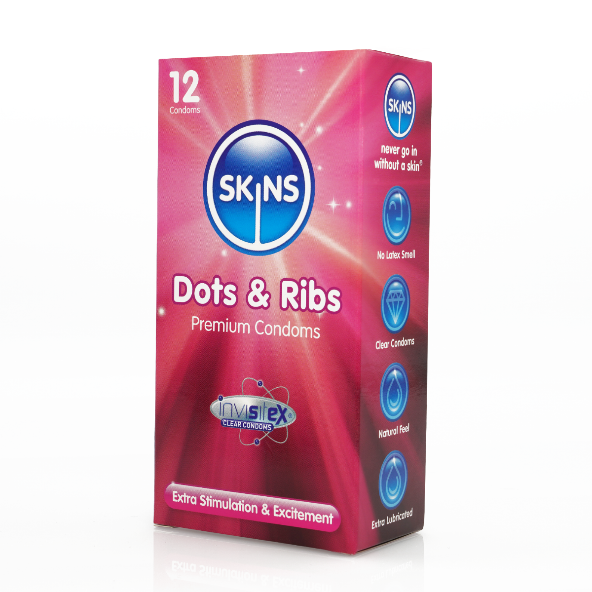 Skins Condoms Dots & Ribs 12 Pack