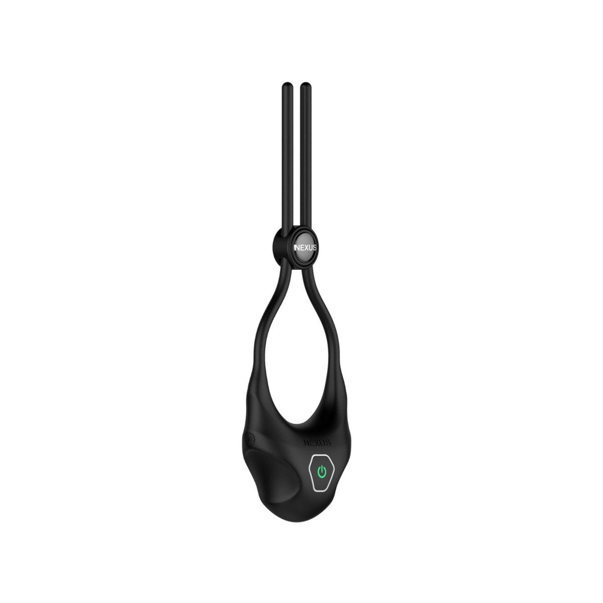 FORGE Vibrating Adjustable Lasso Silicone Cock Ring - Black - FeelGoodStore UK