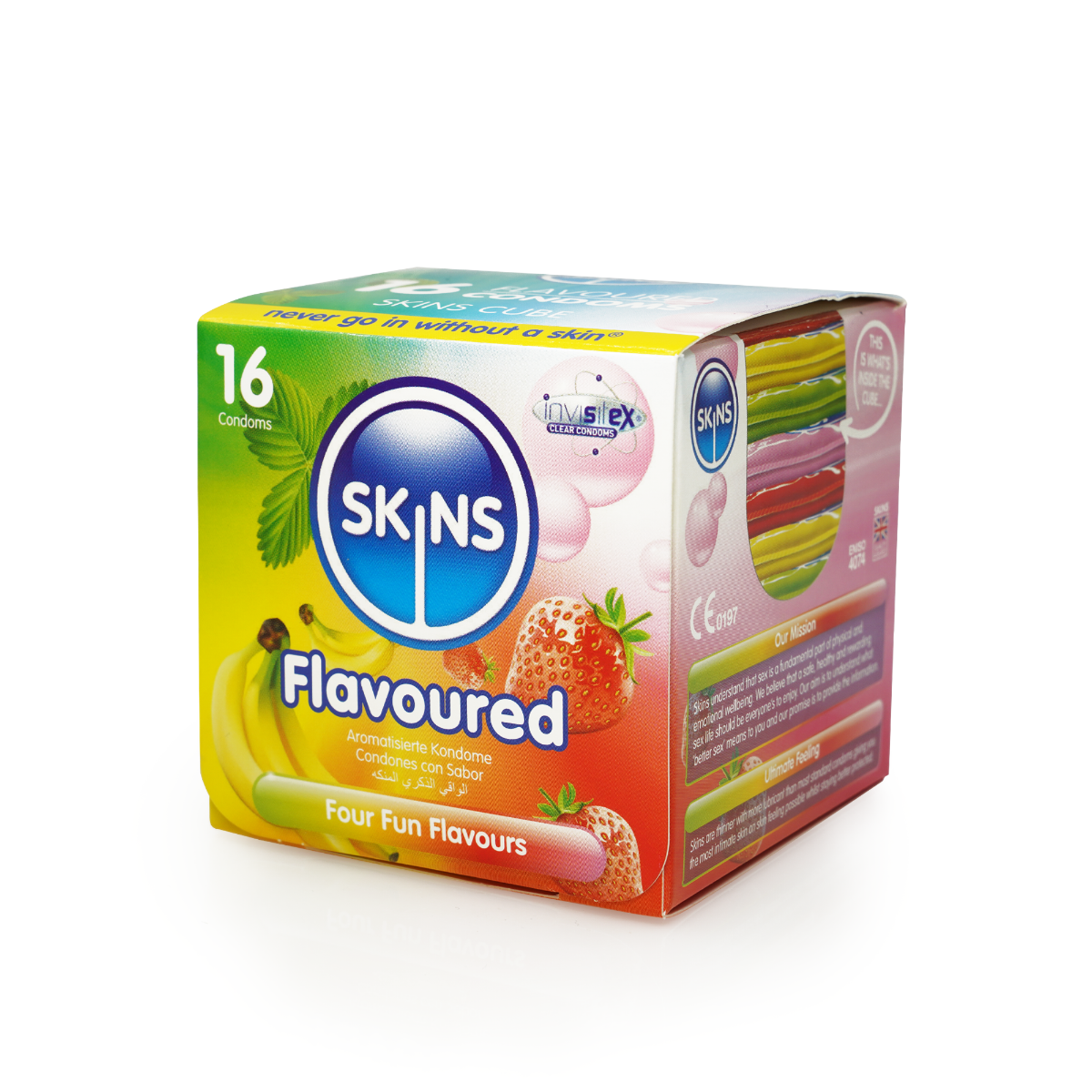 Skins Condoms Flavours Cube 16 Pack - International 1