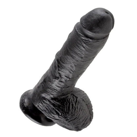 King Cock 8Inch Cock with Balls - Black - FeelGoodStore UK