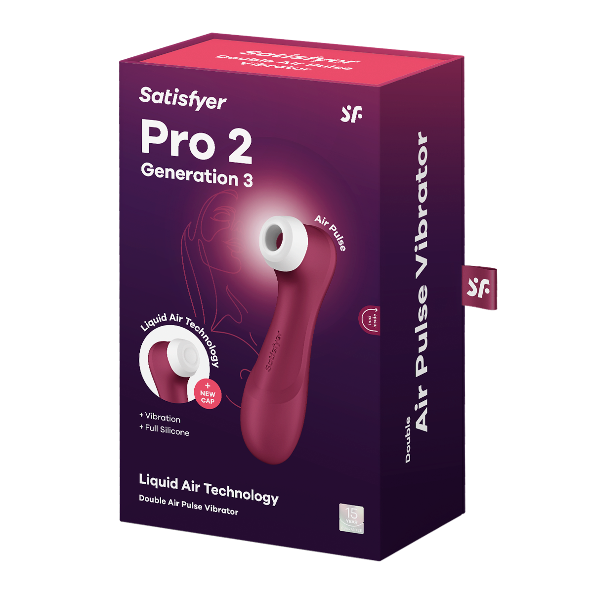 Satisfyer Pro 2 – Generation 3 With Liquid Air Technology Wine Red