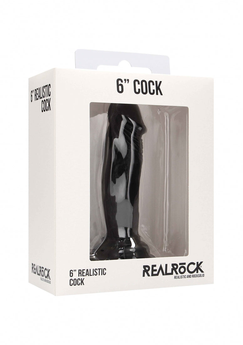 Real Rock - Realistic Dildo 6 inches - Black