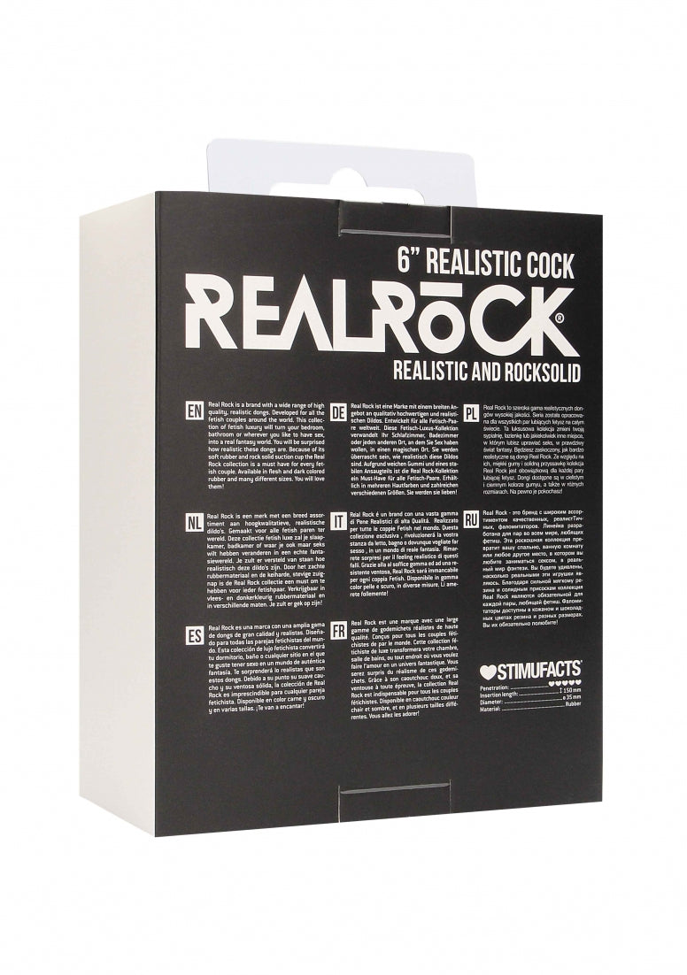 Real Rock - Realistic Dildo 6 inches - Black