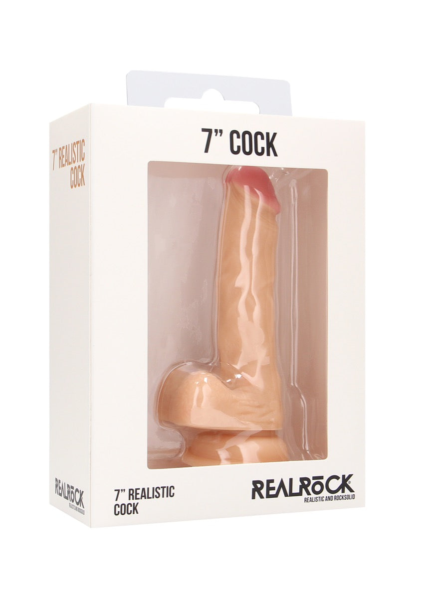 Real Rock Skin - Realistic Cock 7" With Scrotum