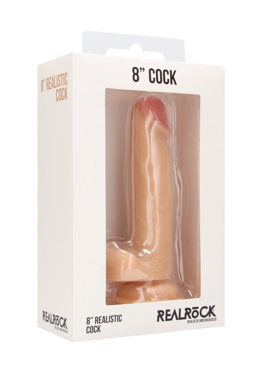 Real Rock Skin - Realistic Cock 8" With Scrotum