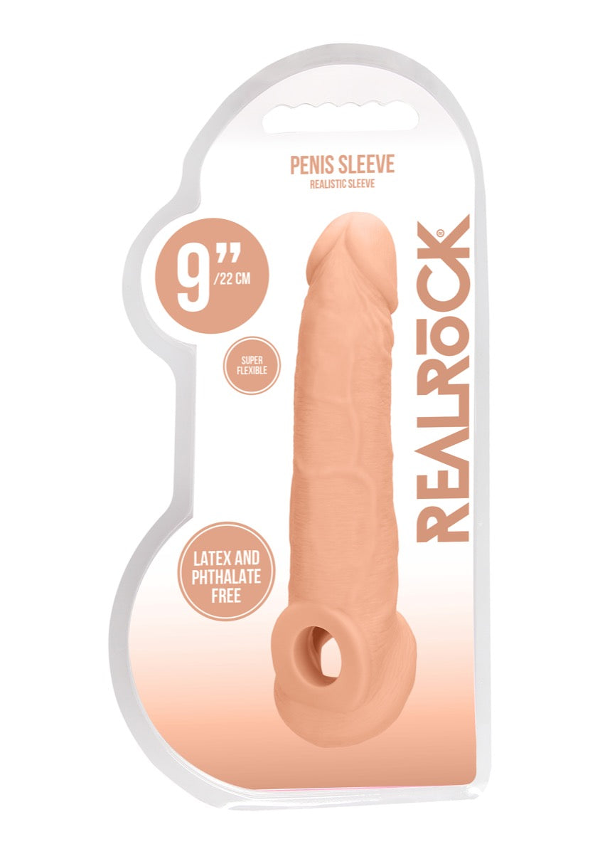 Real Rock Penis Sleeve 9" (Flesh)