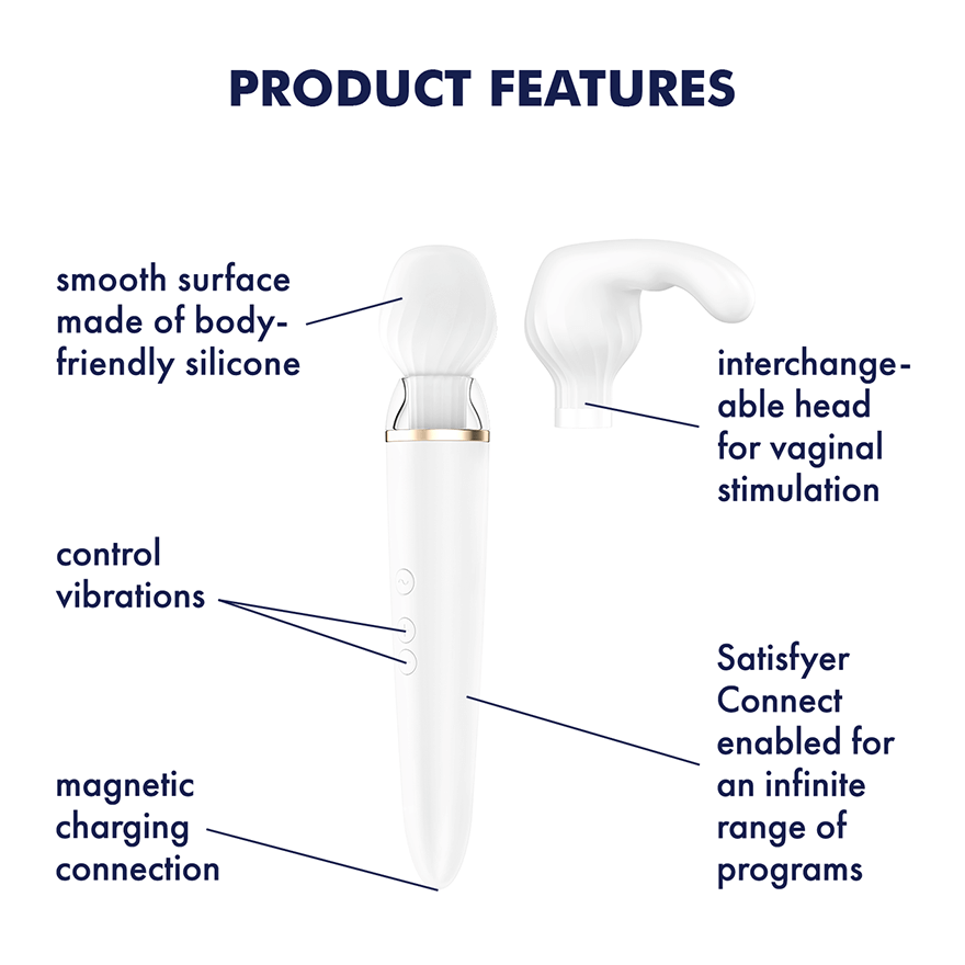 Satisfyer Double Wand-er white incl. Bluetooth and App