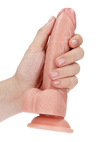 Real Rock - Curved Realistic Dildo & Balls with Suction Cup 7 inches - Skin